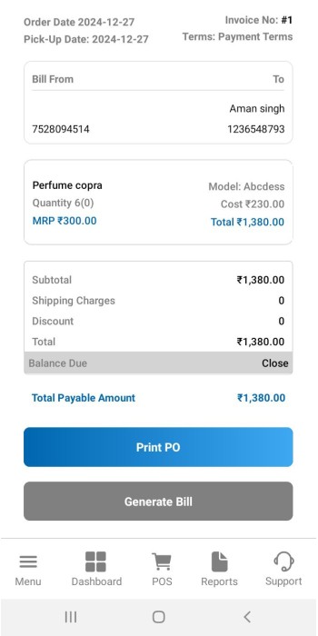 How to generate supplier bill ? How to generate supplier bill ?